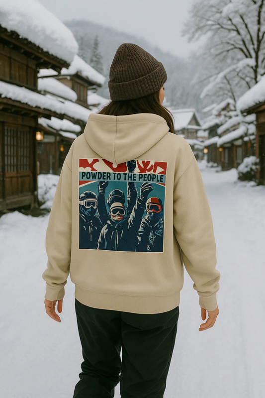 Powder to the People – Extra Length Snow Steeze Hoodie